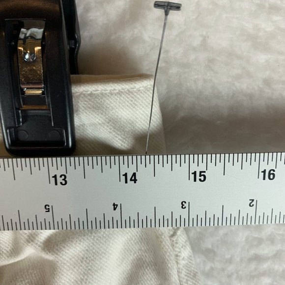 Afrm Skinny‎ Denim Jeans Women's Size 24 White Mid Rise Distressed Cotton 6443 - Picture 5 of 9